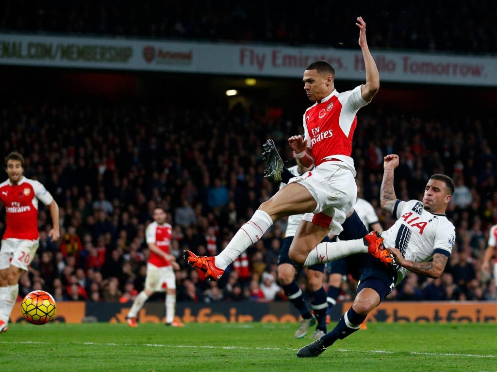 Kieran Gibbs steers the ball home to equalise Getty Images