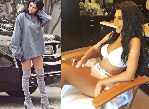 Kourtney Kardashian lost 45 pounds after each of her three pregnancies with an organic diet waist training and yoga