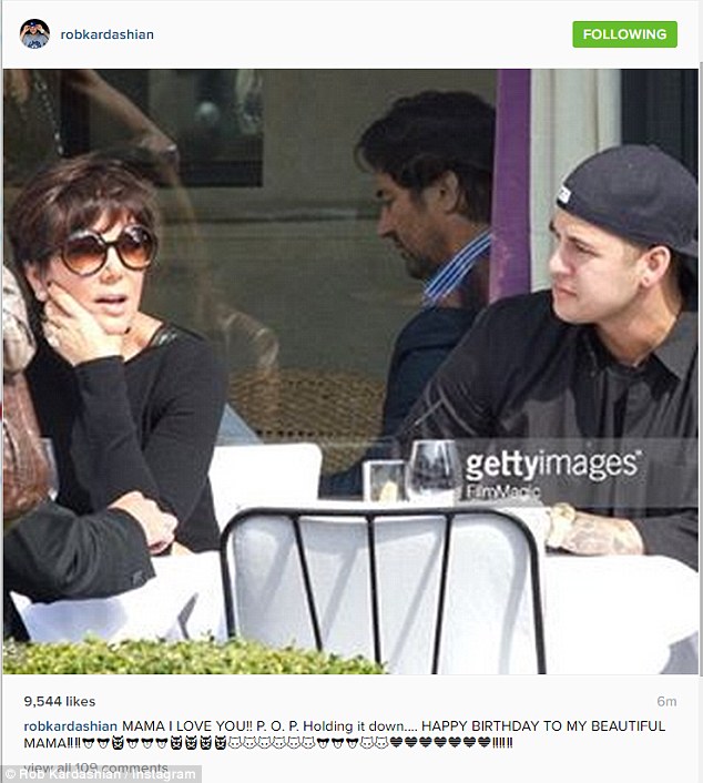 He loves his mom Kris Jenner turned 60 on Thursday and as with any Kardashian birthday the famous family took to Instagram to share their well wishes. Along with messages from Kourtney Kim and Khloe Kris received a particularly flattering note from