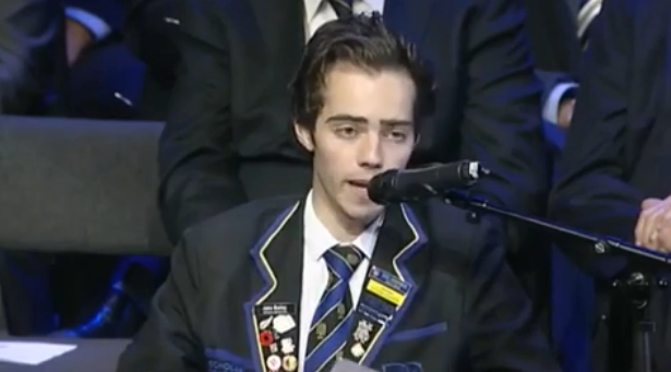 Last week Bailey left his hospital bed and was wheeled on stage to give this awe-inspiring speech