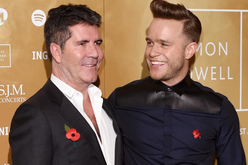 Laugh it off Simon Cowell with Olly Murs David Fisher  Rex Shutterstock