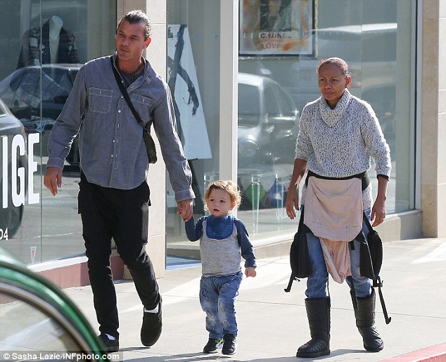 Lunchtime Singer Gavin Rossdale and a new nanny were spotted taking 20-month-old son Apollo to lunch in Brentwood on Tuesday