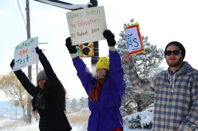 Seniors at Fairview High School in Boulder protest state tests last fall a precursor to PARCC backlash