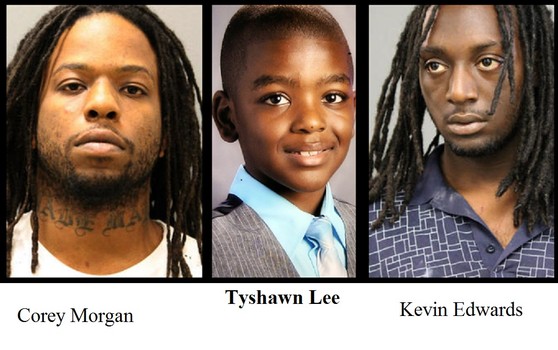 Tyshawn Lee 9 was executed by Chicago gang members and police have charged one gang member so far and looking for one member who is at large. Another gang member is in custody on unrelated charges so there are three suspects in all