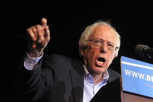 Democratic presidential candidate Sen. Bernie Sanders I-Vt. speaks during a rally at Cleveland State University on Monday Nov. 16 2015 in Cleveland Ohio. MANDATORY CREDIT NO SALES