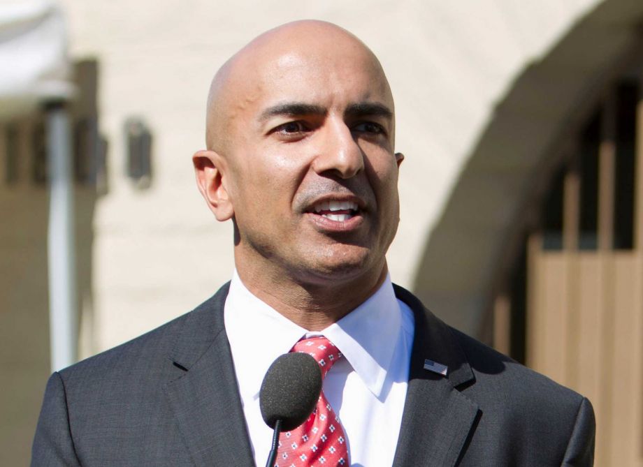 Neel Kashkari speaks in Sacramento Calif. Kashkari a prominent business executive and one-time candidate for governor of California has been chosen to be the head of the Federal Reserve's regional bank in Minnea