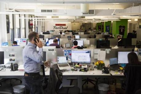 The offices of FanDuel a leading daily fantasy sports operator in New York