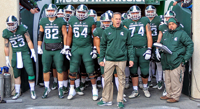 Mike Carter  USA TODAY Sports
        Mark Dantonio's Spartans prevented the defending national champs from a CFB Playoff return