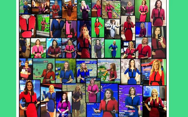 Nearly 50 meteorologists across the country wore the same dress on air