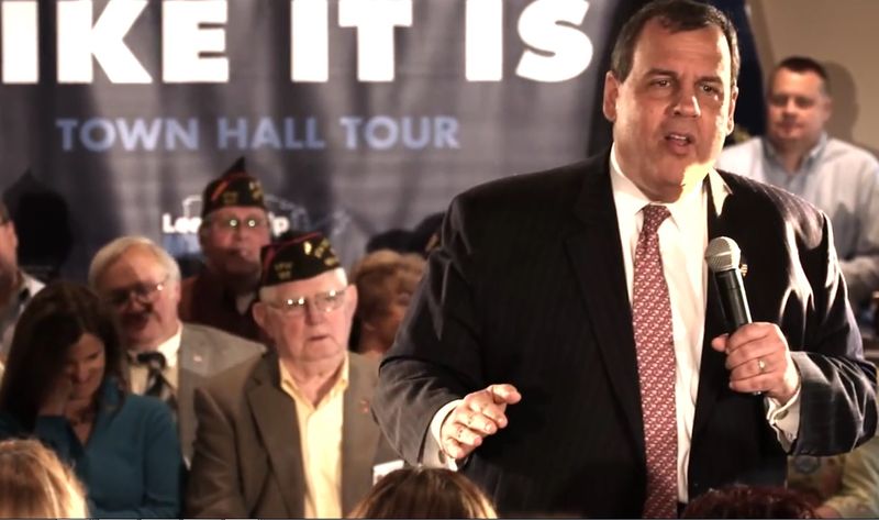 Still from 'Telling It Like It Is&#x27 video on Governor Chris Christie's campaign web site