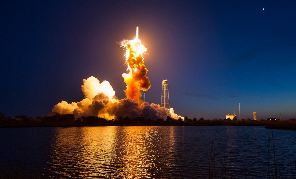 NASA posts haunting images of orbital sciences rocket explosion from last year