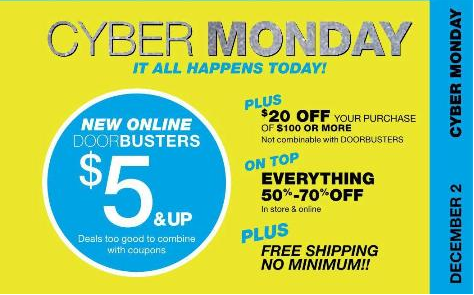 New York and Company Cyber Monday Ad