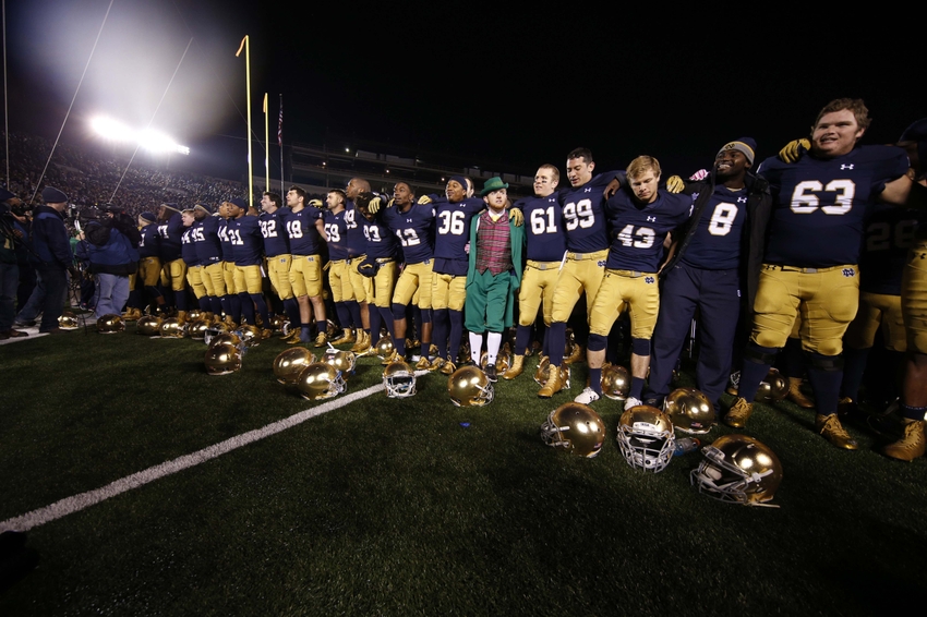 Notre Dame falls out of College Football Playoff top four