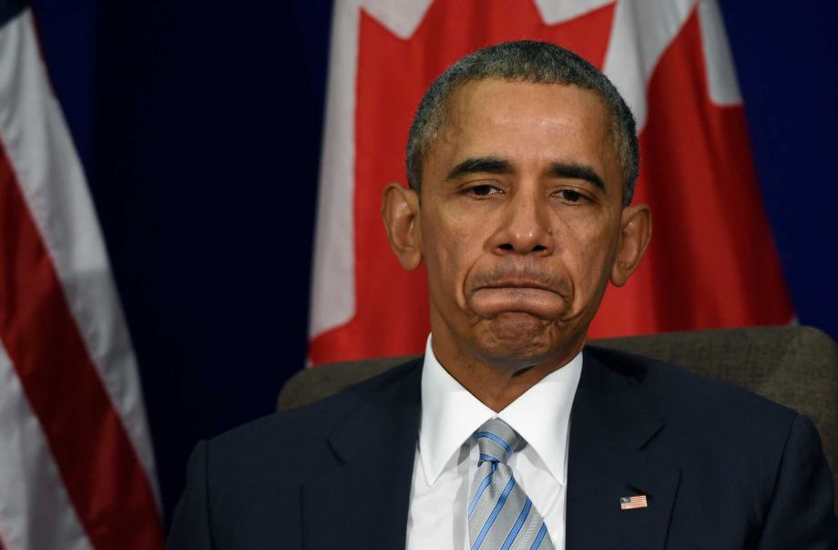 U.S. President Barack Obama pauses while answering a reporters question during a meeting with Canada’s Prime Minister Justin Trudeau at the Asia Pacific Economic Cooperation summit in Manila Philippines Thursday Nov. 19 2015. Trudeau says his countr