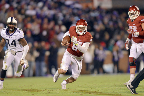 Quarterback Baker Mayfield #6 of the Oklahoma Sooners