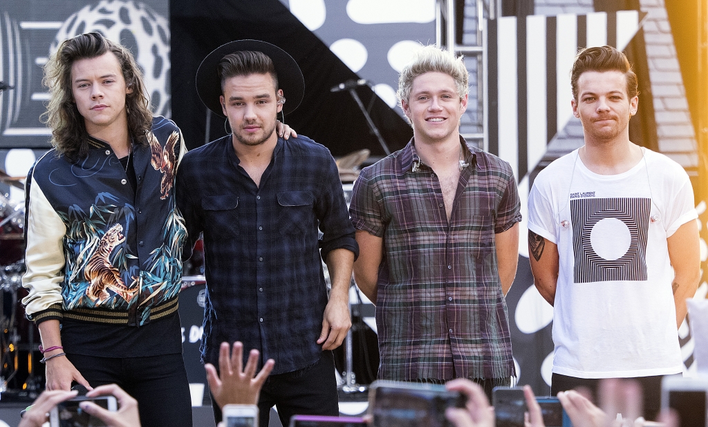 Harry Styles Liam Payne Niall Horan and Louis Tomlinson of One Direction perform on'Good Morning America's Summer Concert Series in New York City on Aug. 4 2015