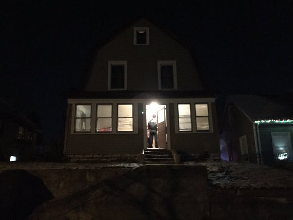 One man is dead another detained after a shooting at this home on Logan Avenue in north Minneapolis