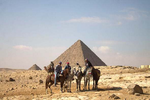 A man sweeping in Egypt