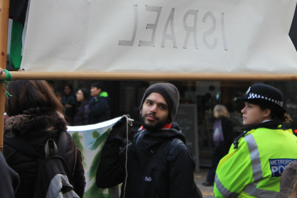 Jews Palestinians and internationals took part in the demonstration one of several around the world that took place as part of a'Day of Rage against the government's