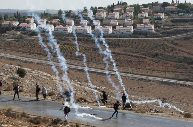 “Inhabitants of Aida we are the Israeli occupation forces if you throw stones we will hit you with gas until you die. The children the youth and the old people all of you – we won’t spare any of you