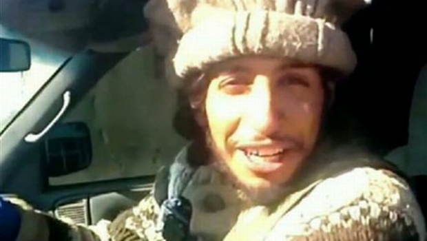 This undated image taken from a Militant Website on Monday Nov. 16 2015 showing Belgian Abdelhamid Abaaoud. A French official says Abdelhamid Abaaoud is the suspected mastermind of the Paris attacks was also linked to thwarted train and church attacks