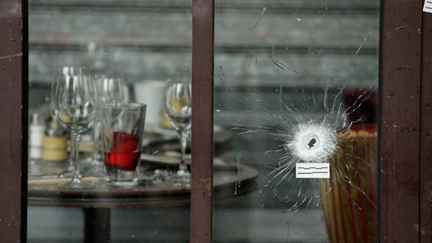 Bullet holes in Paris