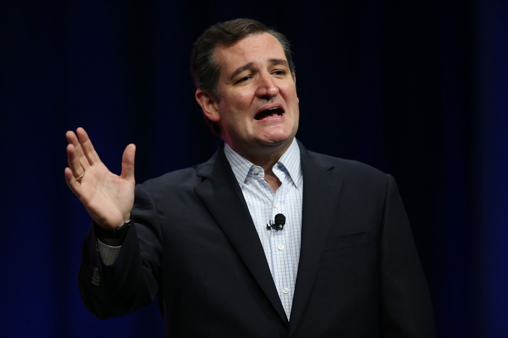 ORLANDO FL- NOVEMBER 13 Republican presidential candidate Sen. Ted Cruz speaks during the Sunshine Summit conference being held at the Rosen Shingle Creek