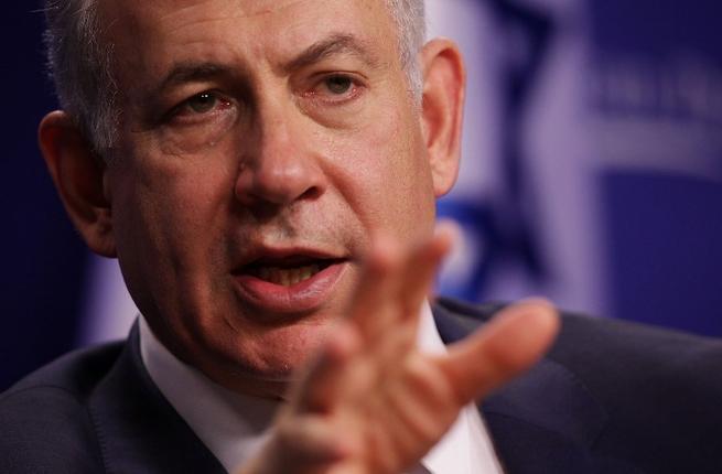 Israeli Prime Minister Benjamin Netanyahu participates in a conversation at the Center for American Progress