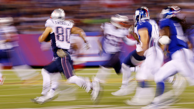 Patriots receiver Danny Amendola runs for a first down during New England's Week 10 win over the New York Giants