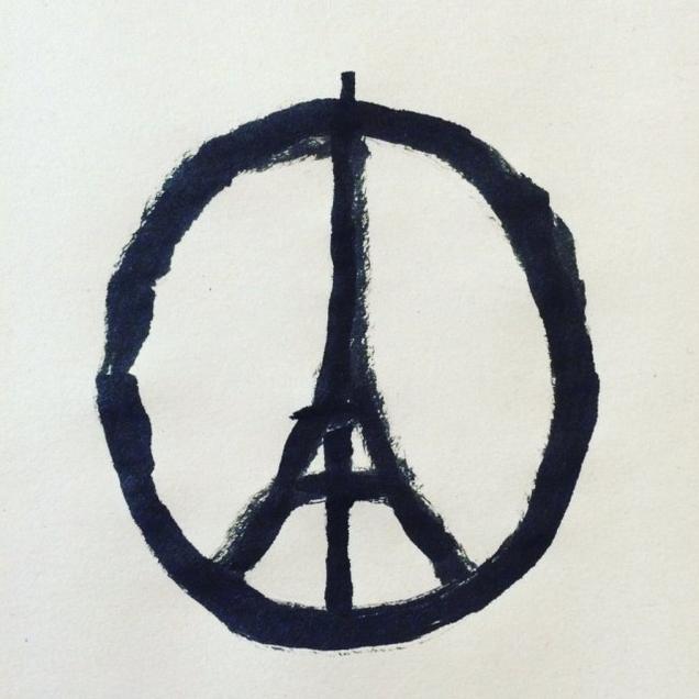 The Peace for Paris symbol created by French graphic artist Jean Jullien