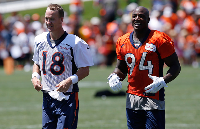 Peyton Manning and De Marcus Ware