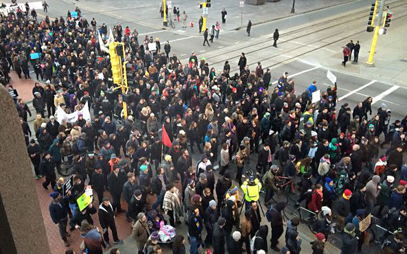 Minneapolis police say several shot near protest scene