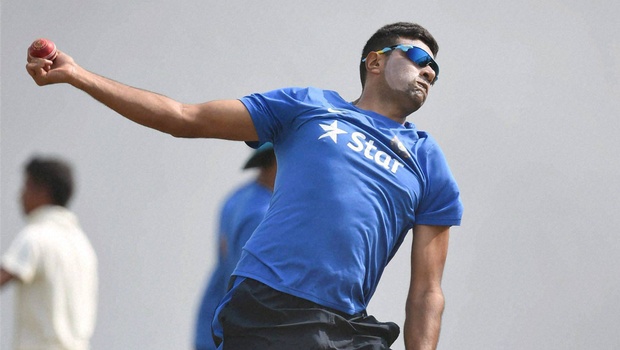 Crickiter R Ashwin during a practice session ahead of the 3rd test match against South Africa in Nagpur on Tuesday. | PTI