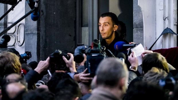 Mohamed Abdeslam brother of Ibrahim Abdeslam an attacker who died in the Paris assault addresses the journalists during an investigation linked to the deadly attacks in Paris in the Brussels suburb of Molenbeek