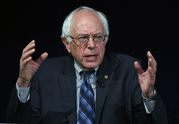 Democratic presidential candidate Sen. Bernie Sanders speaks at a forum organized by the Fair Immigration Reform Movement and The Nation magazine at The LINQ Hotel & Casino