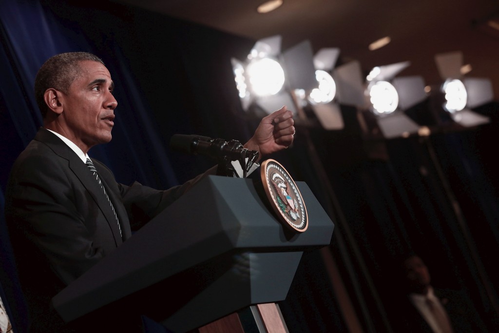 President Barack Obama holds a news conference in Kuala Lumpur Malaysia Nov. 22 2015. Obama encouraged Americans not to be terrorized by ISIS and cautioned against overreacting to the Paris attacks