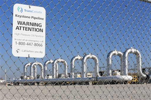 The Keystone Steele City pumping station into which the planned Keystone XL pipeline is to connect to is seen in Steele City Neb. Tuesday Nov. 3 2015. TransCanada the company behind the project said Monday it had asked the State Department to susp