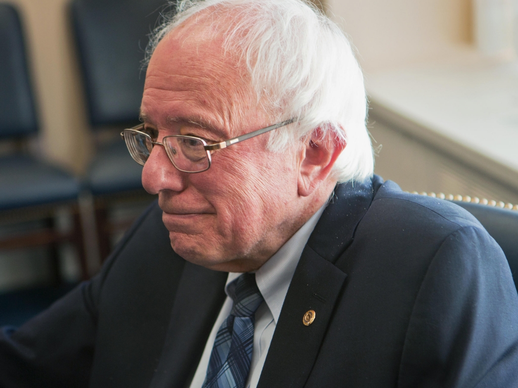 Presidential candidate Sen. Bernie Sanders I-Vt. speaks with NPR's Steve Inskeep in his Senate office on Nov. 4 in Washington D.C