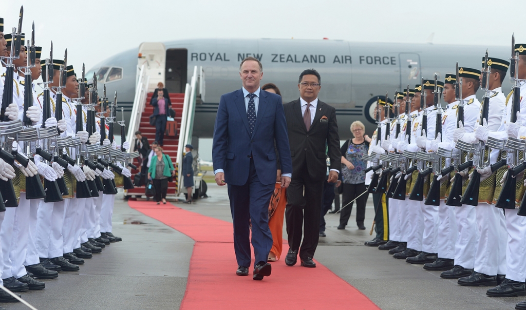 Prime Minister John Key arrives at the East Asia Summit November 20