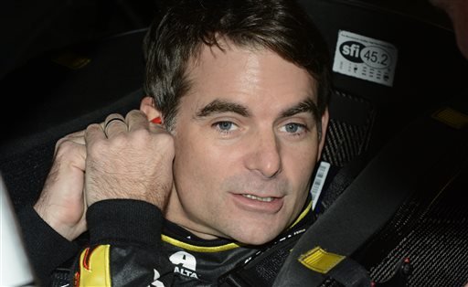 Jeff Gordon prepares to start NASCAR Sprint Cup auto racing practice at Texas Motor Speedway Friday Nov. 6 2015 in Fort Worth Texas