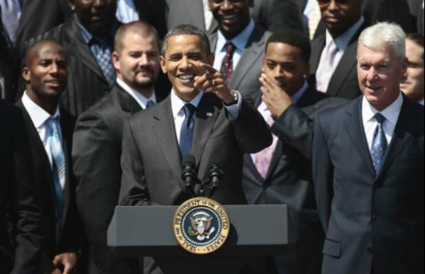 Barack Obama at Packers White House visit