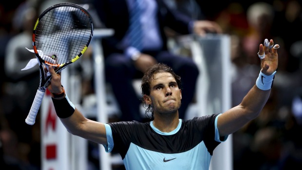 Rafael Nadal celebrates victory