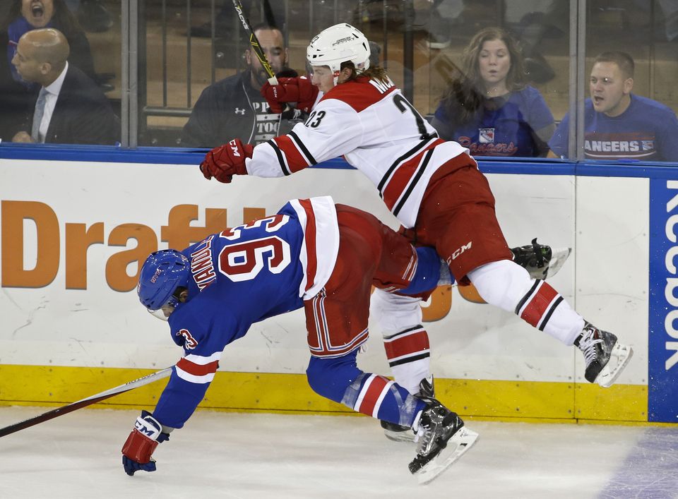 Rangers&#39 Lundqvist has 33 saves in 3-0 win over Hurricanes