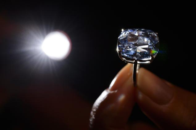 The 'Blue Moon&#39 could fetch a record $55 million when it is auctioned in Geneva Switzerland