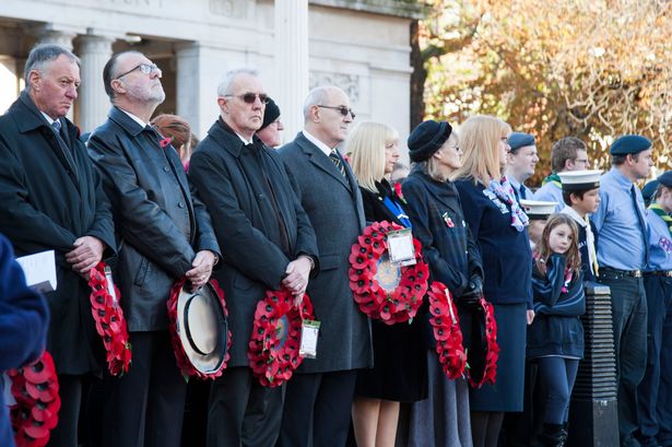 Remembrance Sunday parade and service in Southport