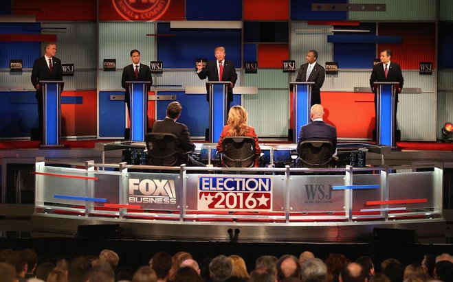 The Republican presidential debate on Fox Business Network was the No. 2 show on television Tuesday night