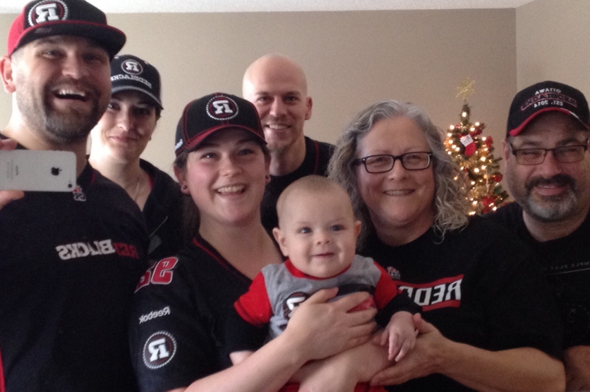 Zack Evans&#039 family celebrates in their Ottawa gear