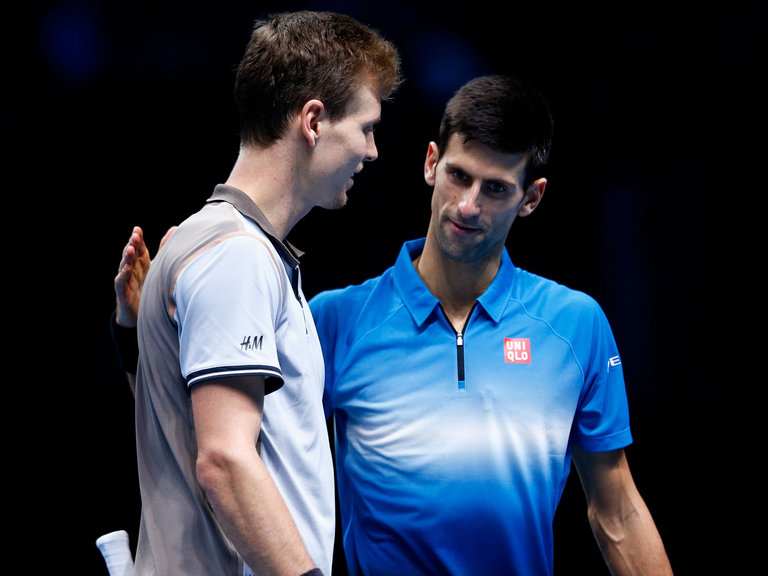 Novak Djokovic needed just a set to book his place in the semi-finals