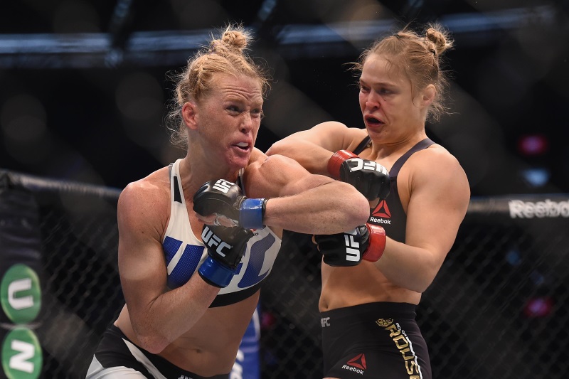 Ronda Rousey during her fight with Holly Holm