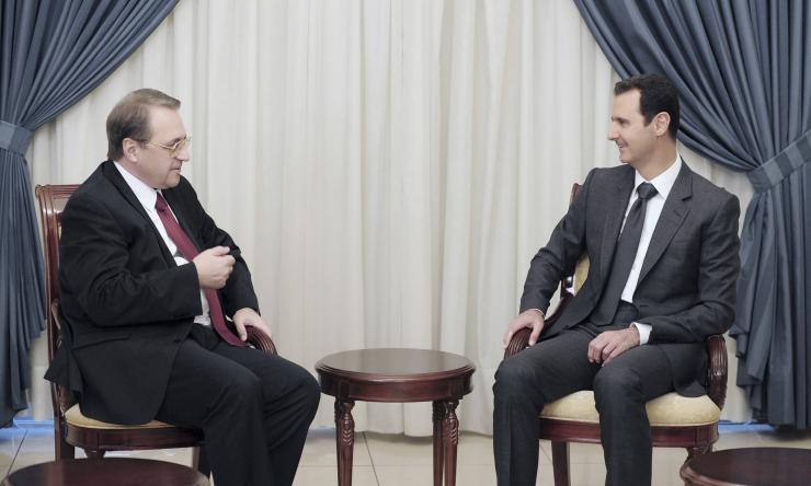 Bashar al Assad meets Mikhail Bogdanov